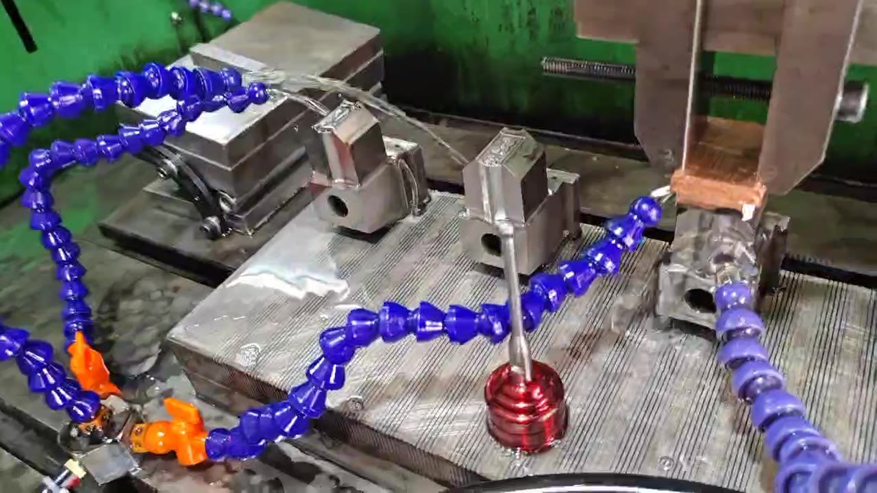 Mold machining equipment with coolant lines