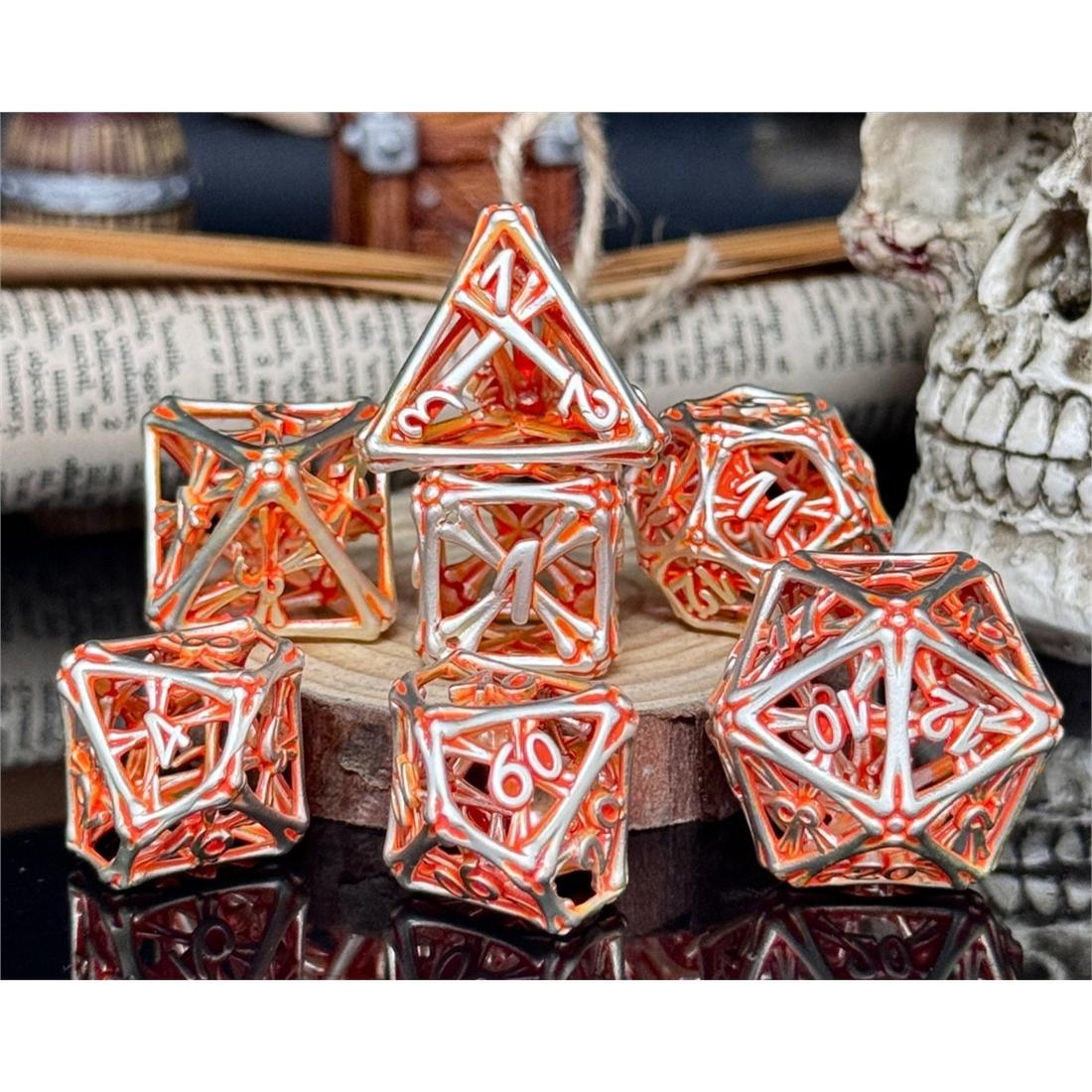 Hollow Arcane Cage Metal Dice Set photo 5