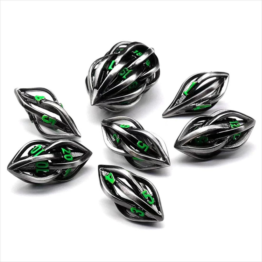 Hollow Dragon Eye Metal Dice Set photo 8
