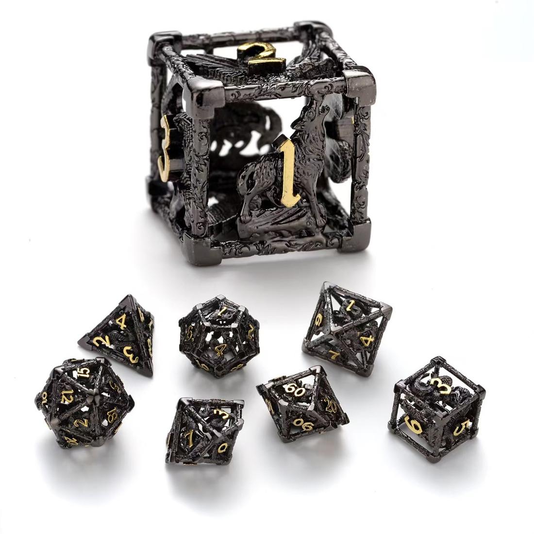 Hollow Beast Totem Metal Dice Set