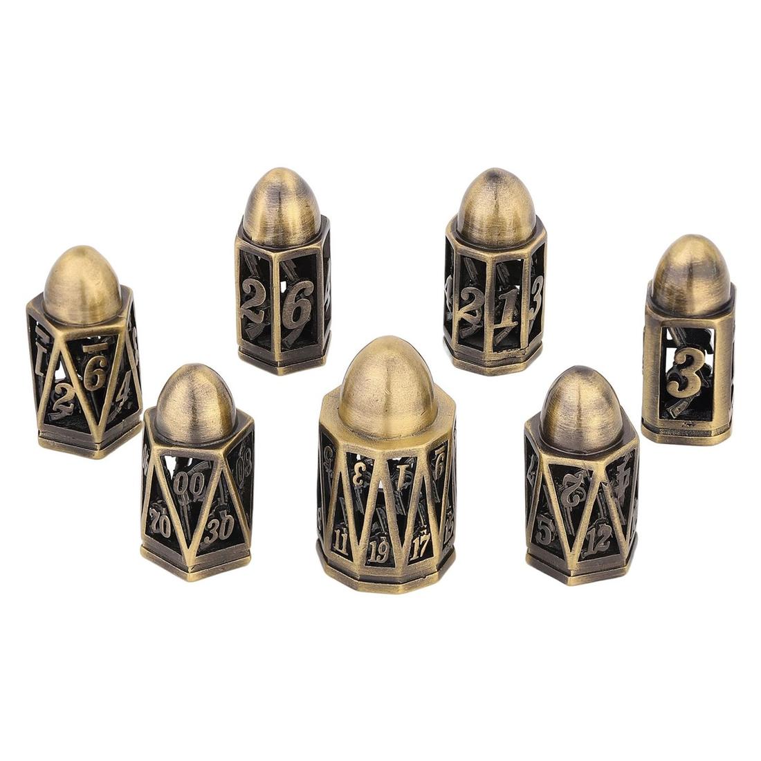 Hollow Bullet Chamber Metal Dice Set photo 4