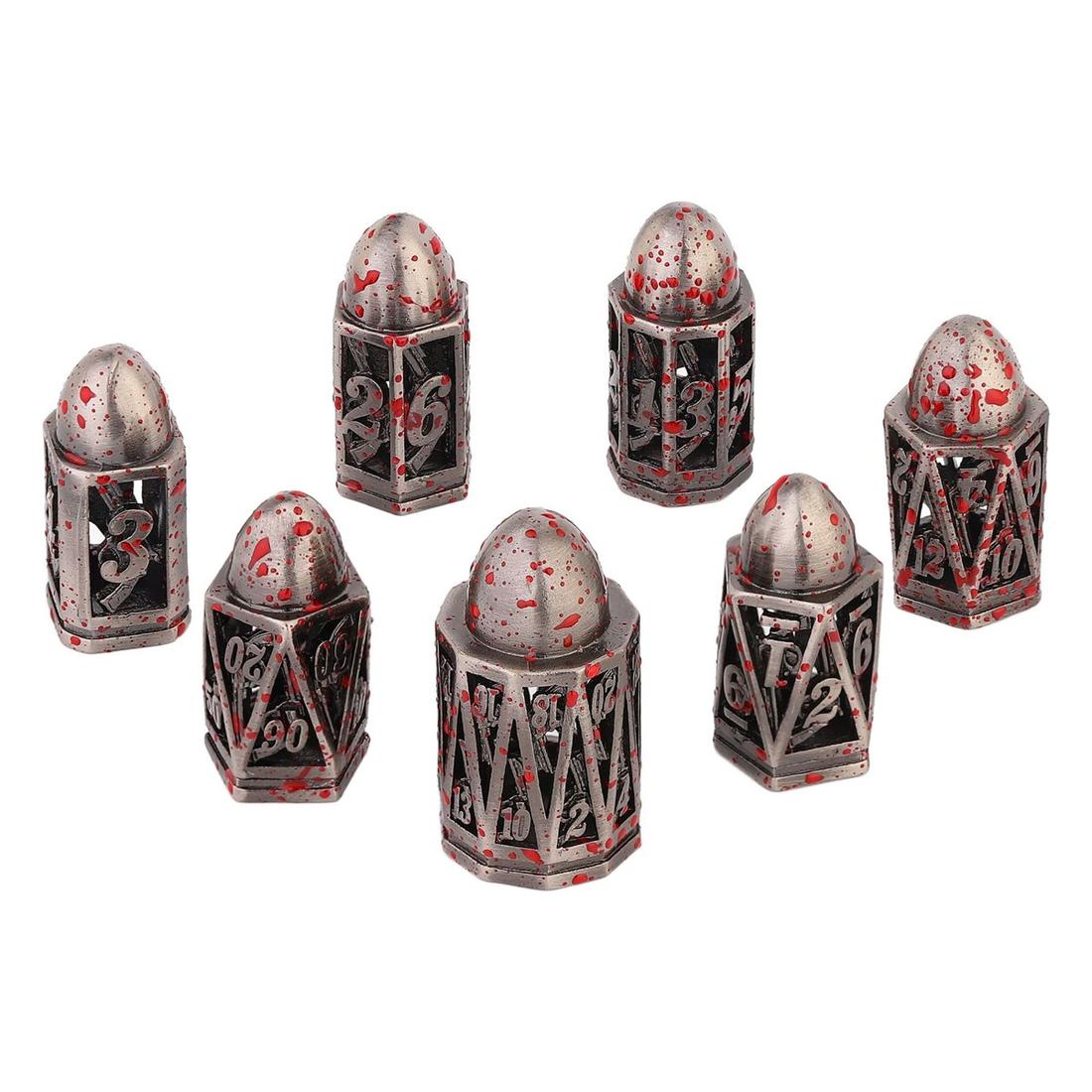 Hollow Bullet Chamber Metal Dice Set photo 6