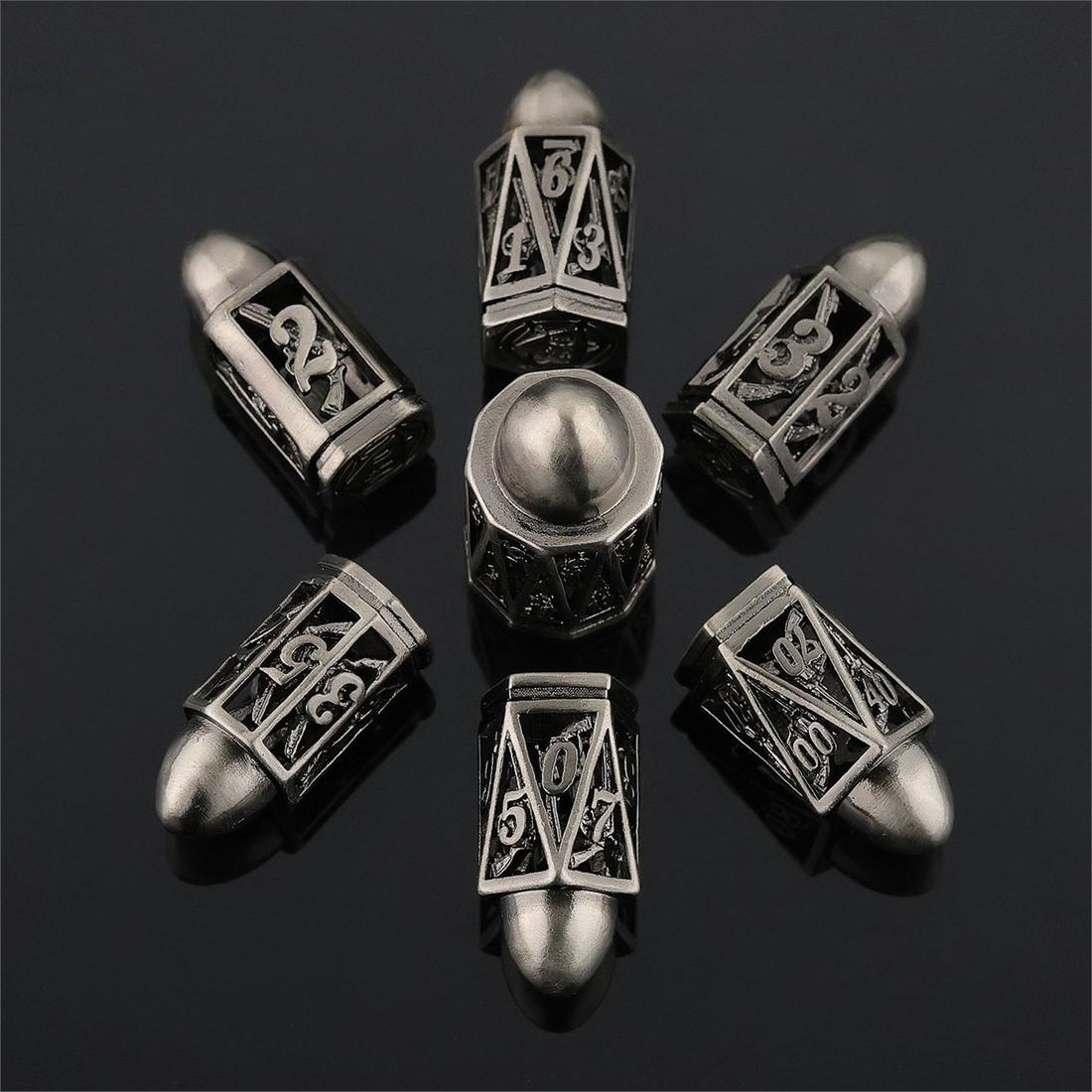 Hollow Bullet Chamber Metal Dice Set photo 7