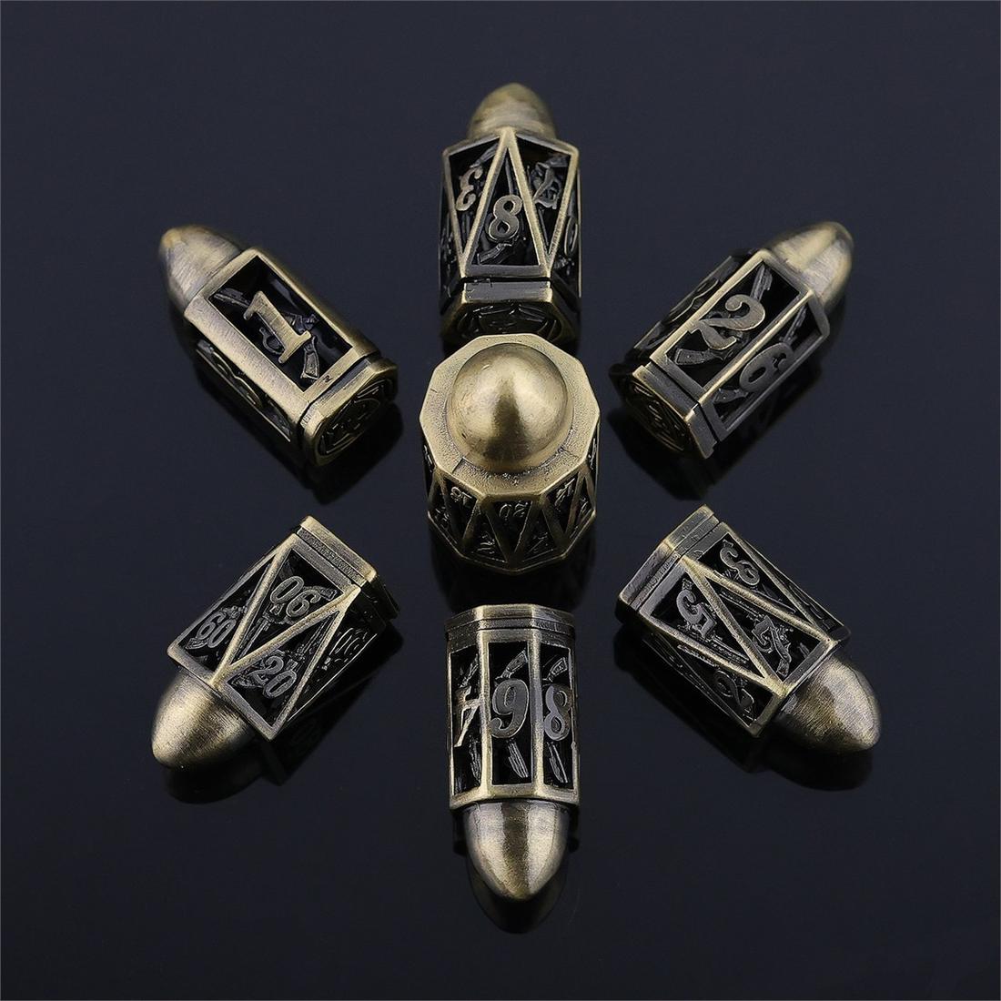 Hollow Bullet Chamber Metal Dice Set photo 8