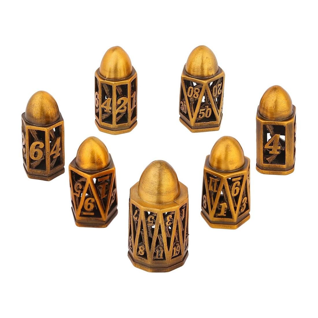 Hollow Bullet Chamber Metal Dice Set photo 9