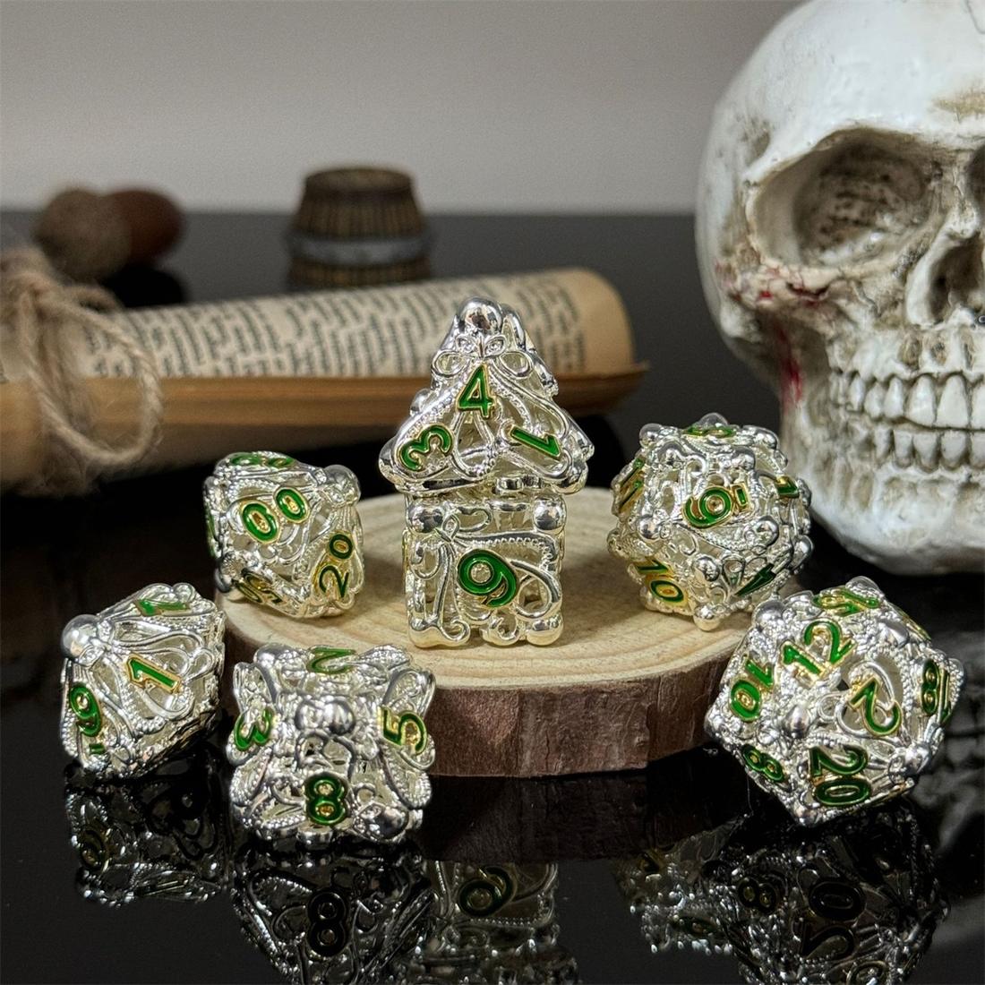 Hollow Chaos Orb Metal Dice Set photo 3
