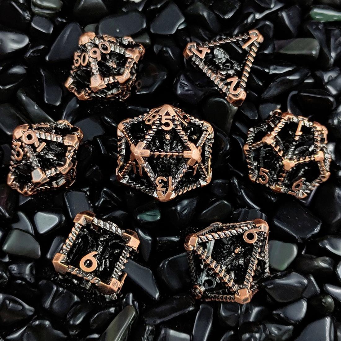 Hollow Dragon Fortress Metal Dice Set