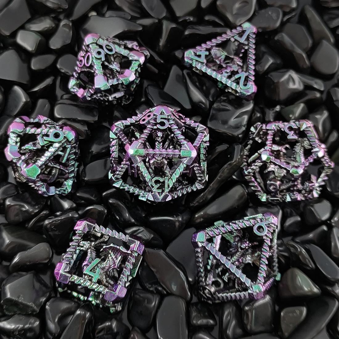 Hollow Dragon Fortress Metal Dice Set detail 2