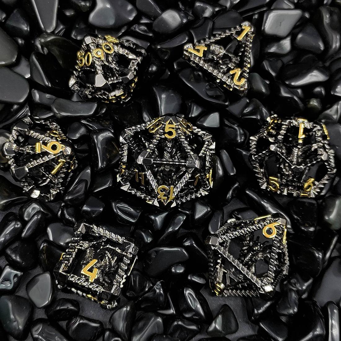 Hollow Dragon Fortress Metal Dice Set detail 3