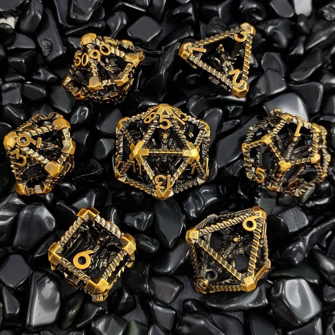 Hollow Dragon Fortress Metal Dice Set detail 4