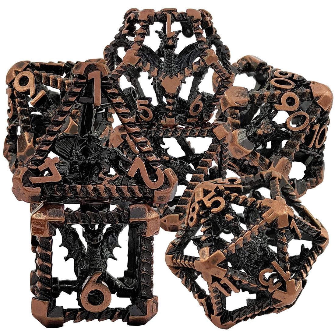 Hollow Dragon Fortress Metal Dice Set detail 5