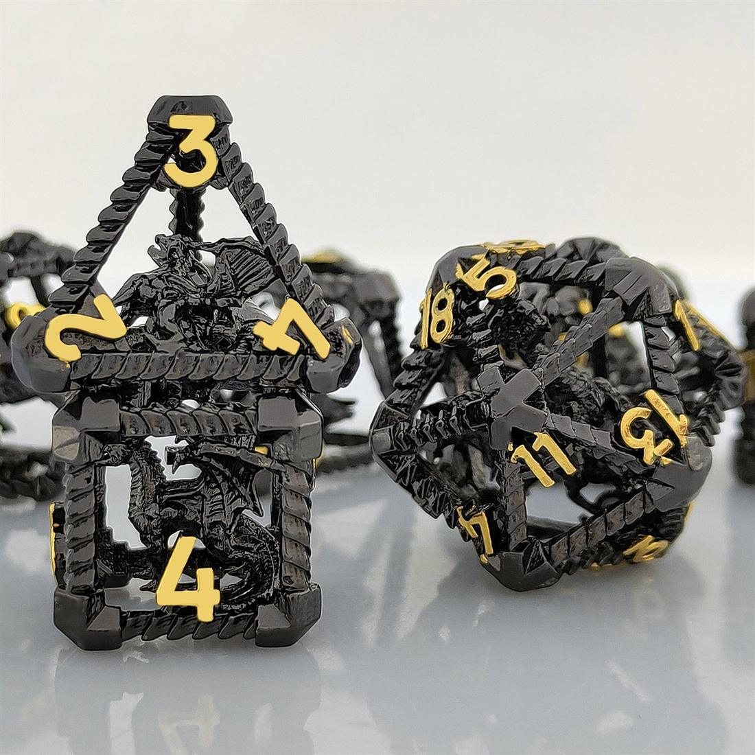 Hollow Dragon Fortress Metal Dice Set detail 8