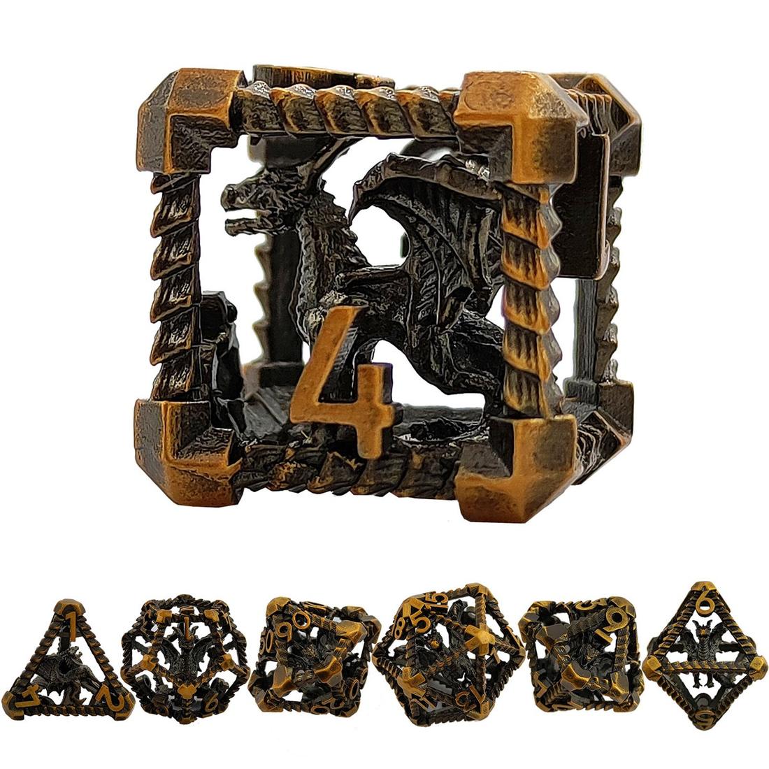 Hollow Dragon Fortress Metal Dice Set detail 9