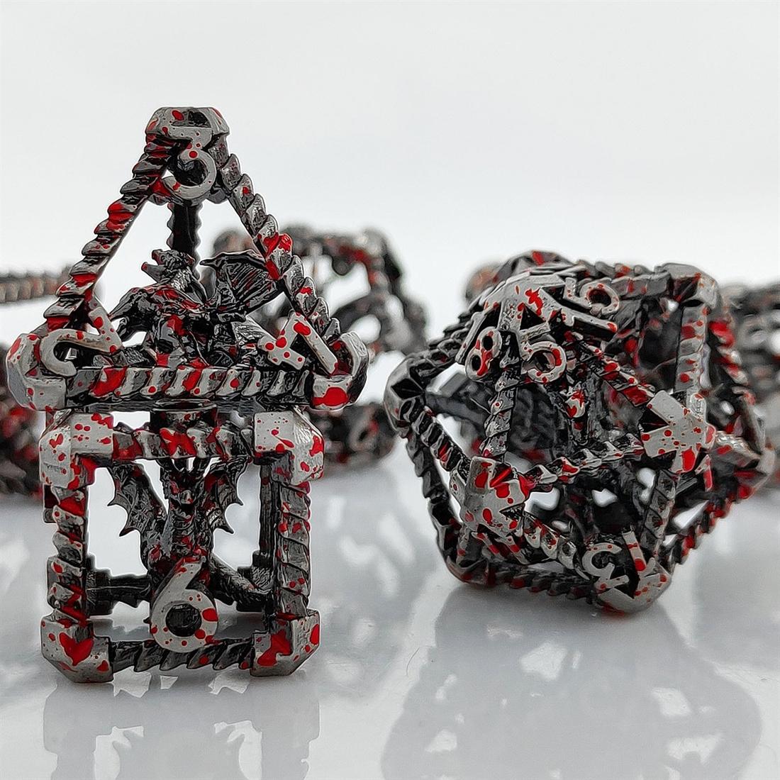 Hollow Dragon Fortress Metal Dice Set detail 10