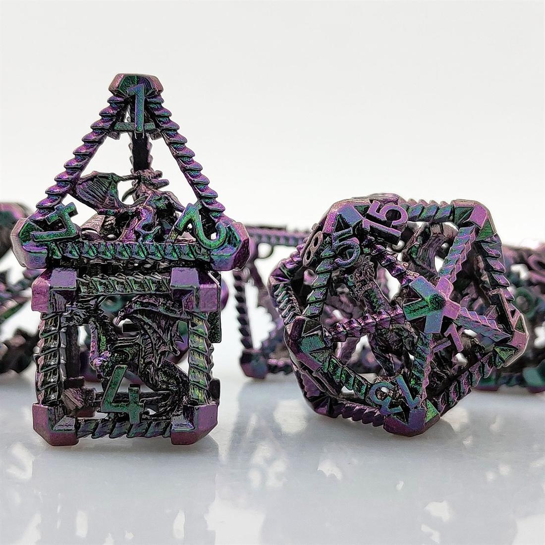 Hollow Dragon Fortress Metal Dice Set detail 11