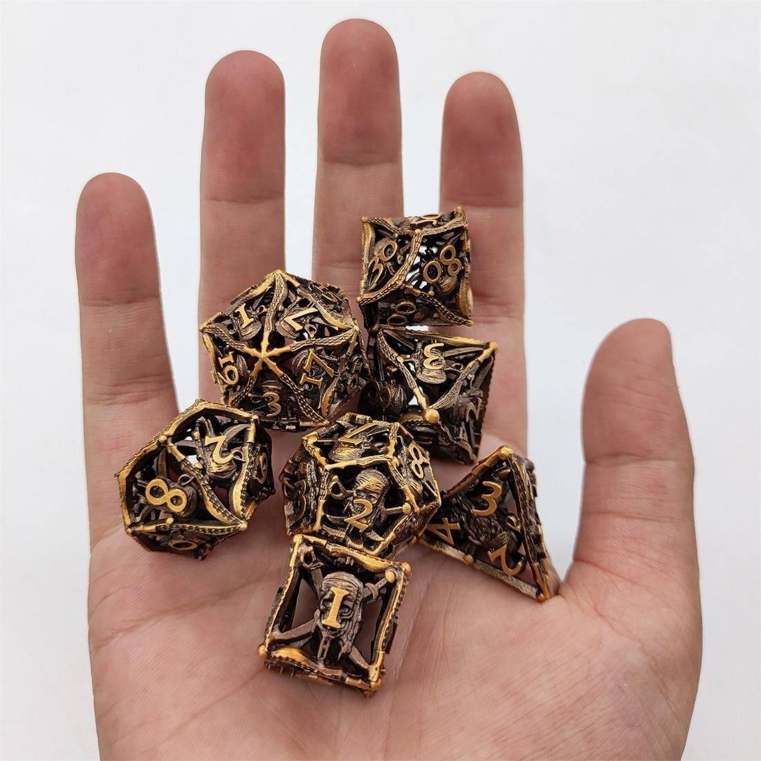 Hollow Egyptian Relic Metal Dice Set detail 3