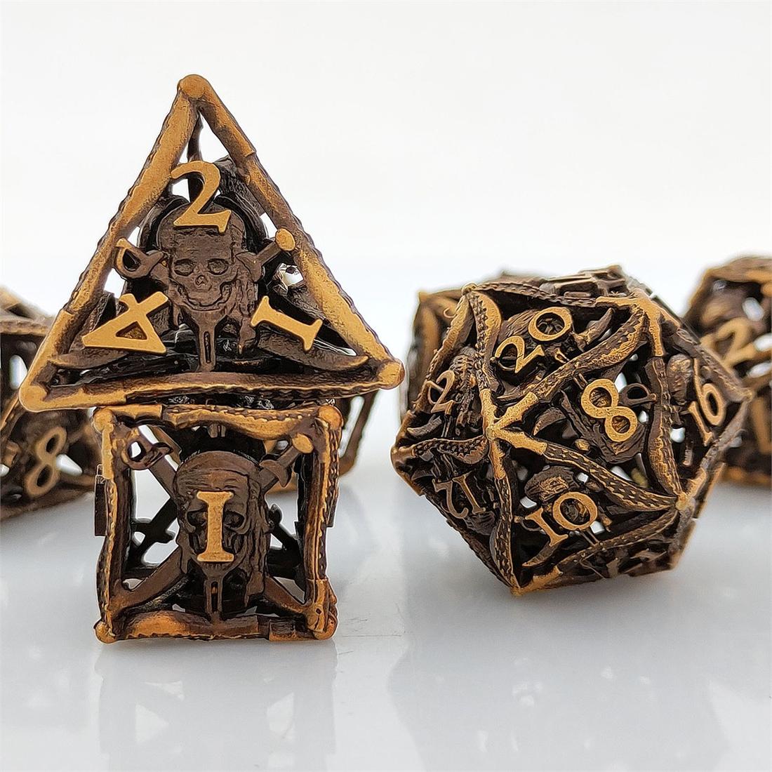 Hollow Egyptian Relic Metal Dice Set detail 4