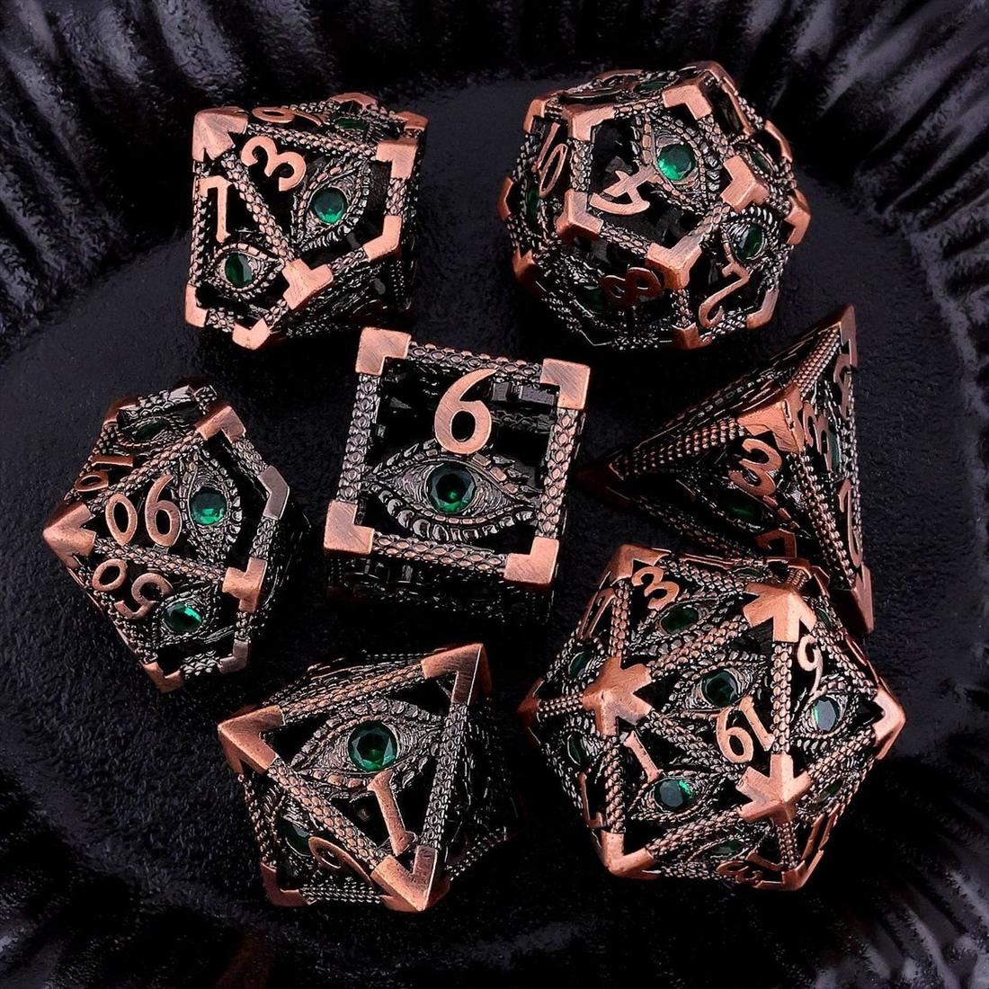 Hollow Mystic Eye Metal Dice Set detail 2