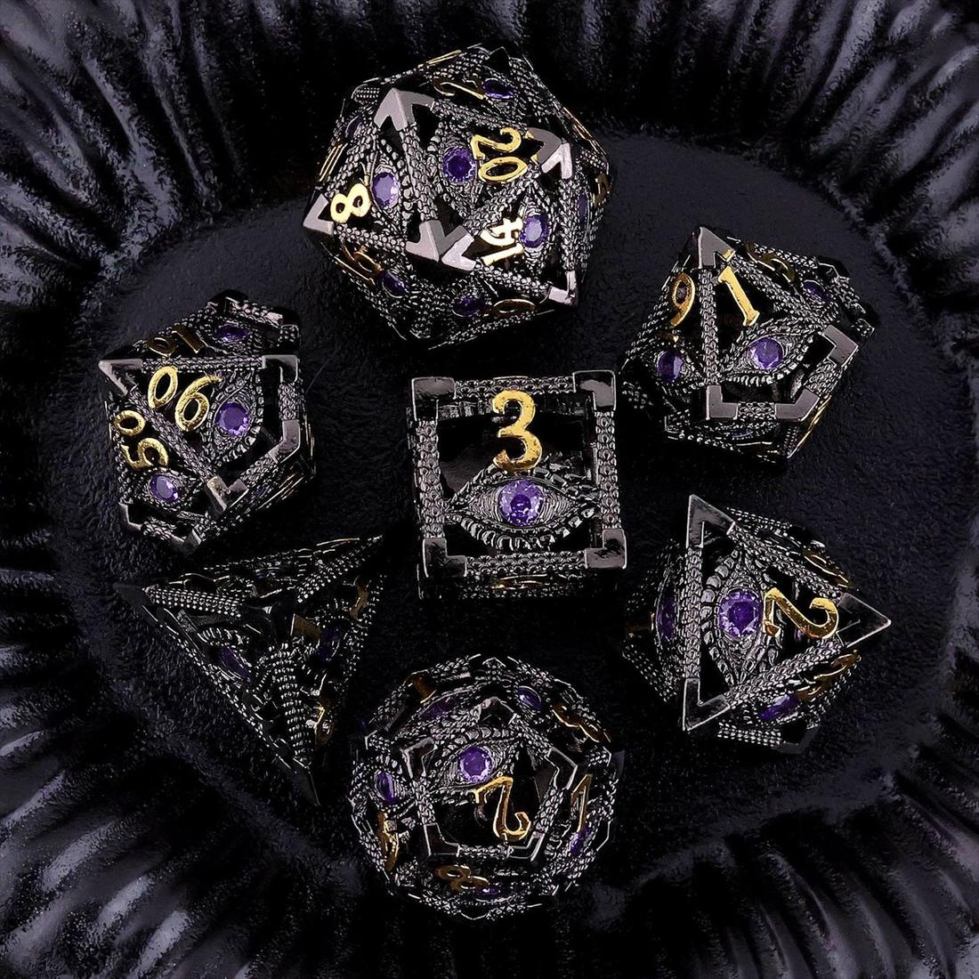 Hollow Mystic Eye Metal Dice Set detail 3