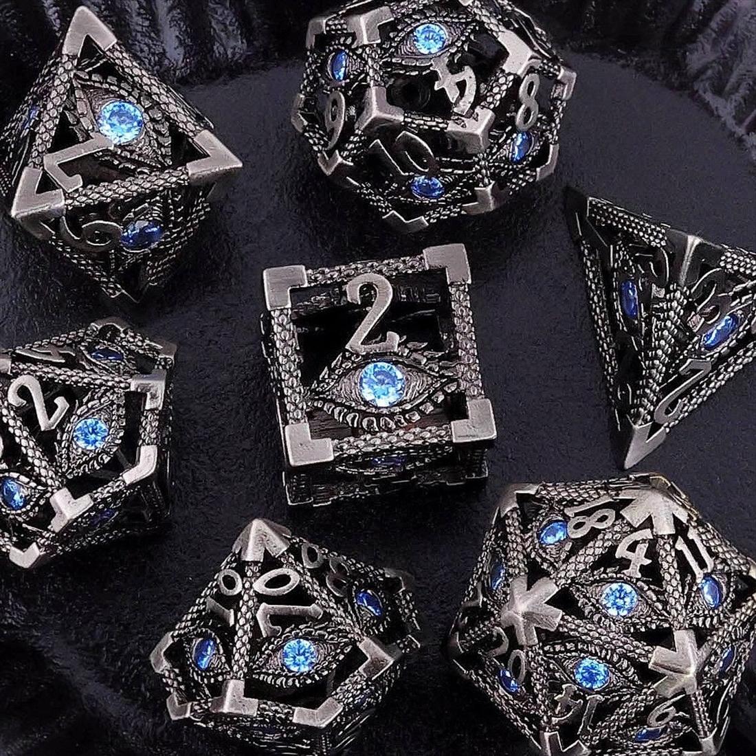 Hollow Mystic Eye Metal Dice Set detail 4