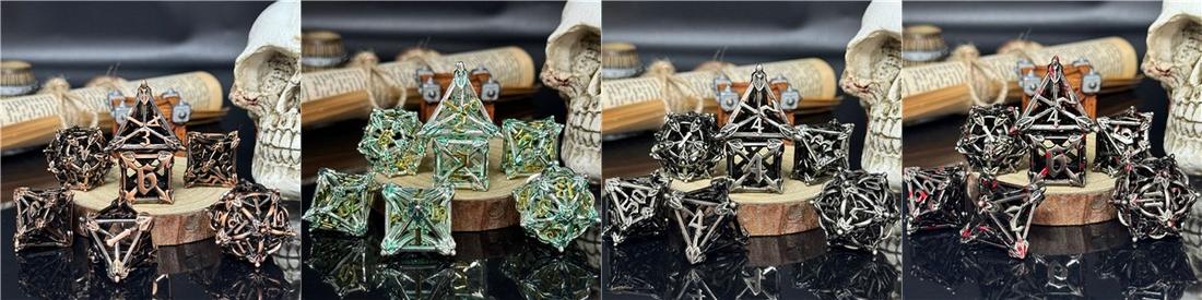 Hollow Thornbone Metal Dice Set photo 2