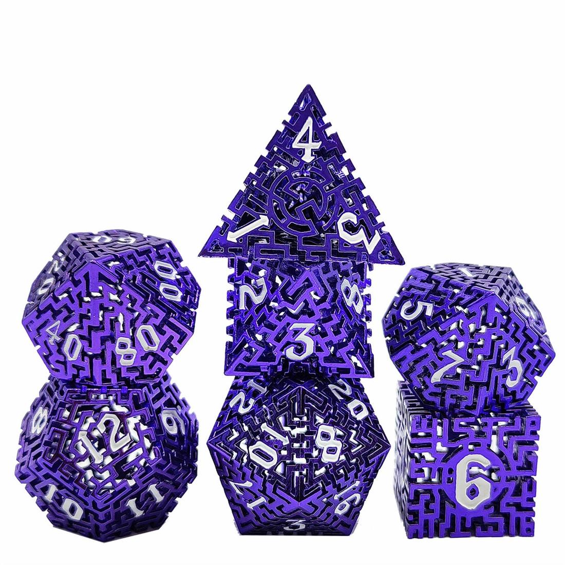 Labyrinth Metal Dice Set detail 2