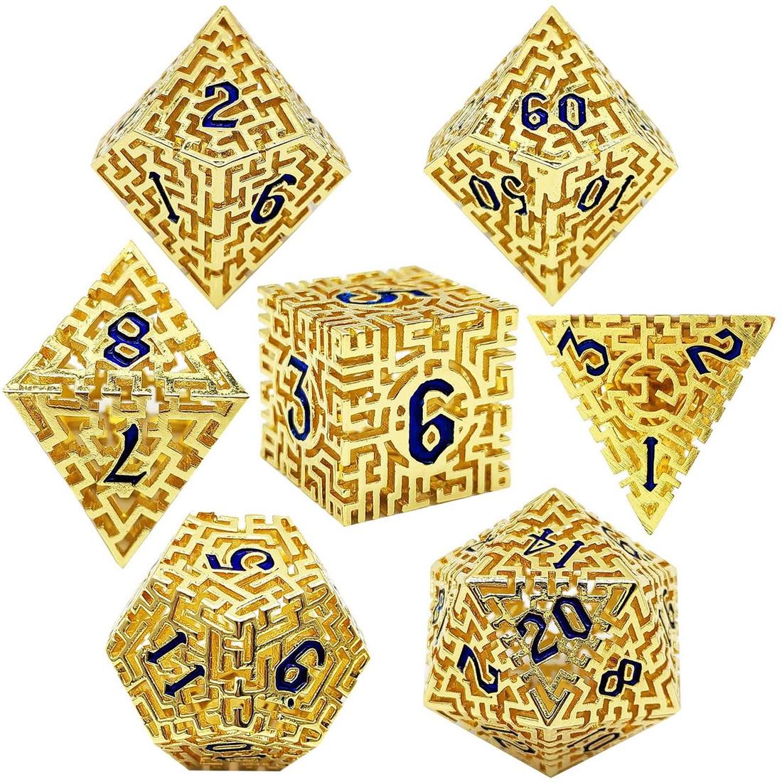 Labyrinth Metal Dice Set detail 5