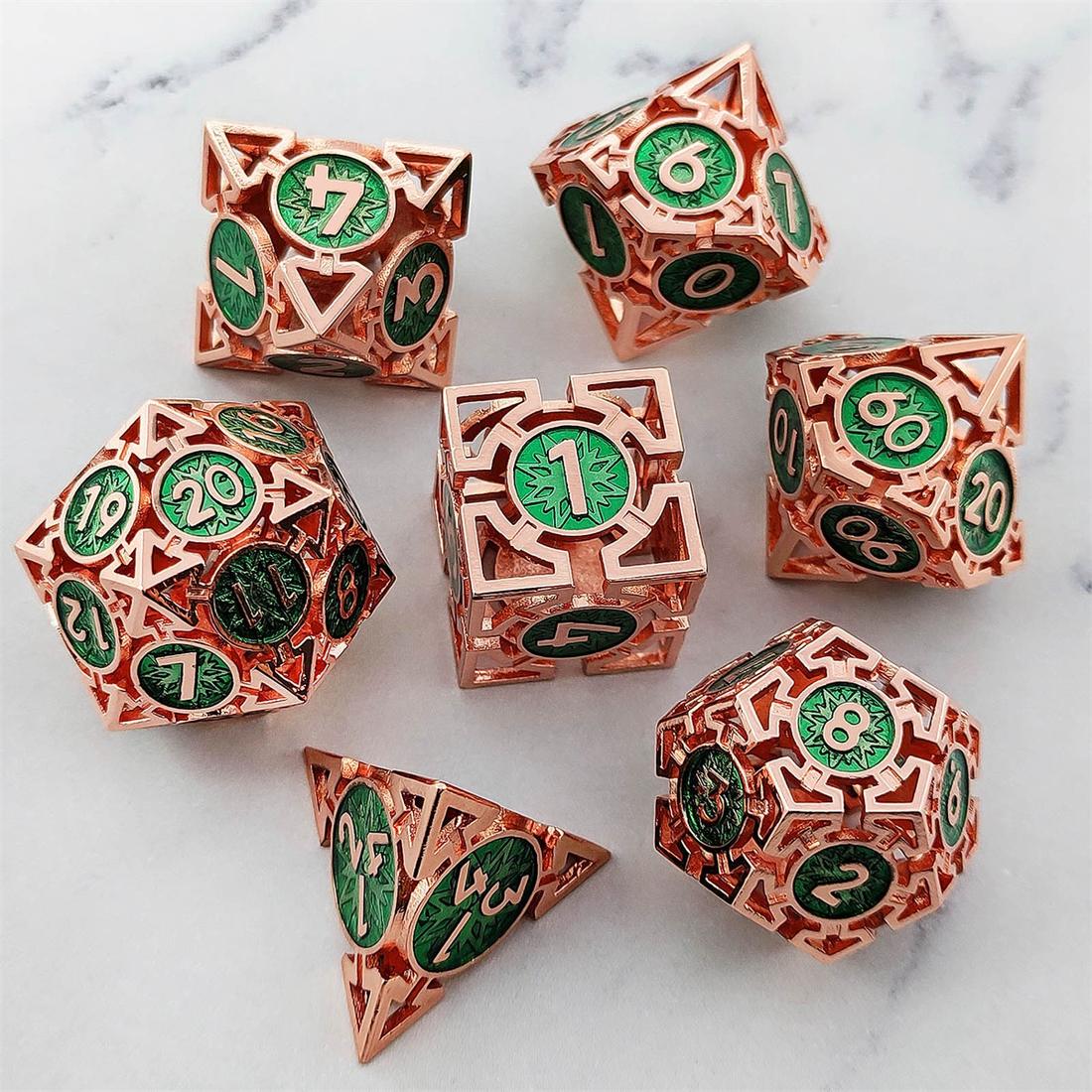 Arcane Compass Metal Dice Set detail 3