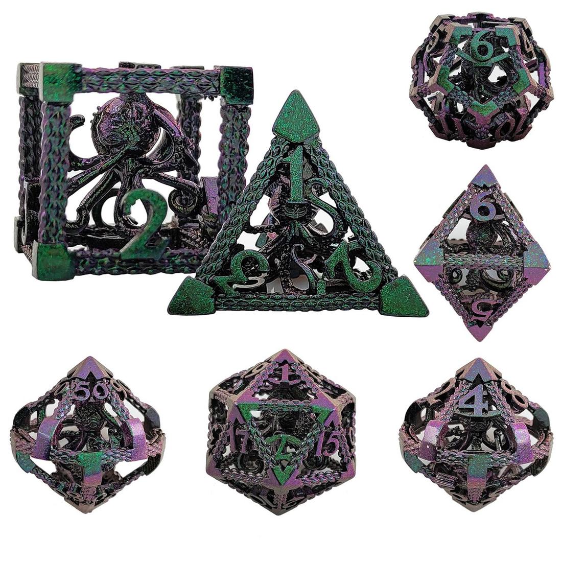 Hollow Coiled Dragon Metal Dice Set photo 3