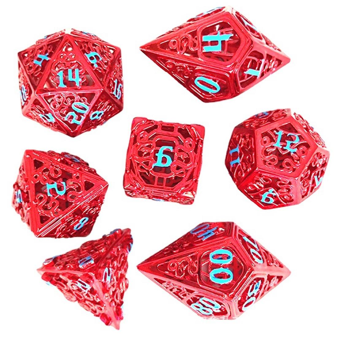 Hollow Filigree Rune Metal Dice Set detail 7