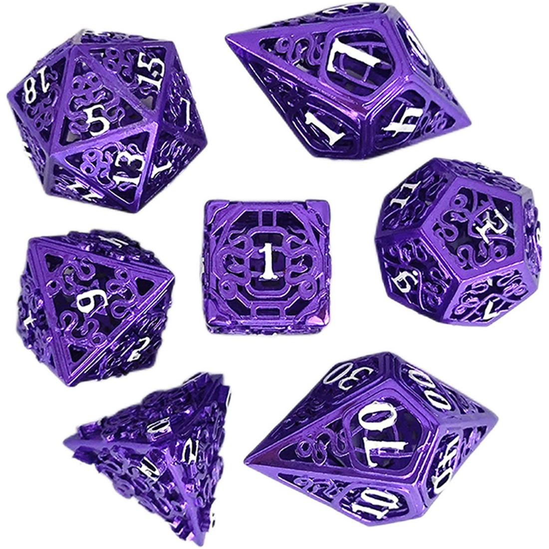 Hollow Filigree Rune Metal Dice Set detail 9