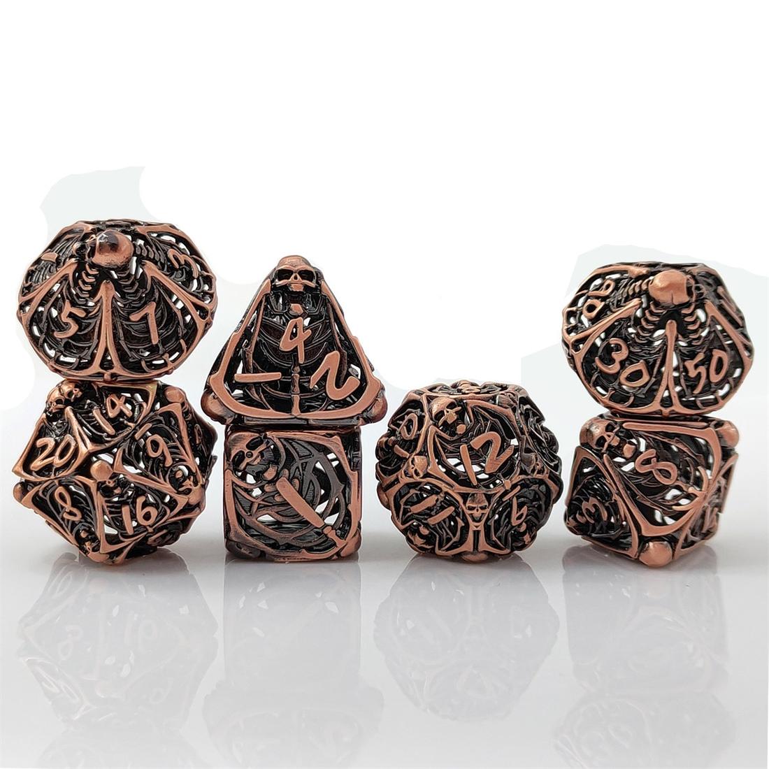 Hollow Skeleton Relic Metal Dice Set photo 5