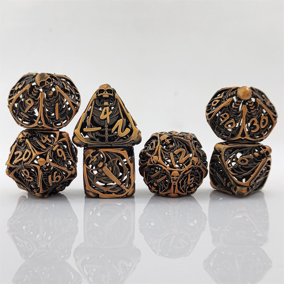 Hollow Skeleton Relic Metal Dice Set photo 6