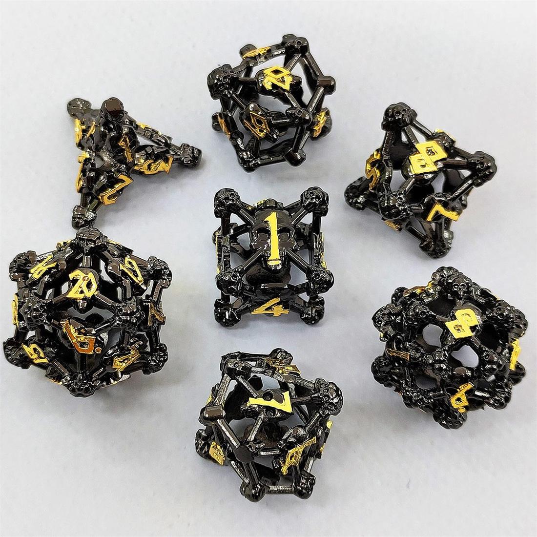 Hollow Bone Cage Metal Dice Set detail 8