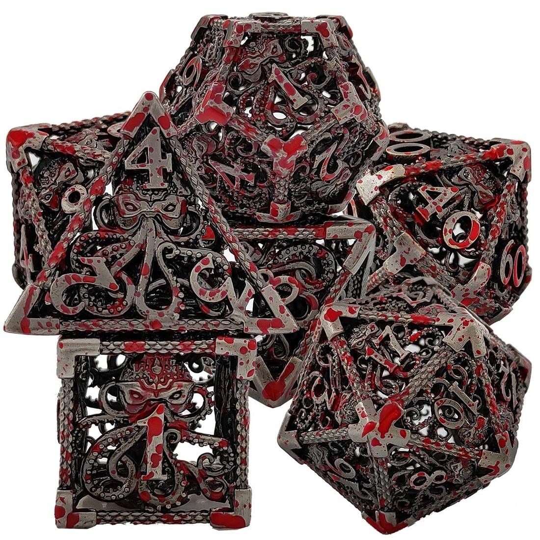 Hollow Kraken Filigree Metal Dice Set detail 5