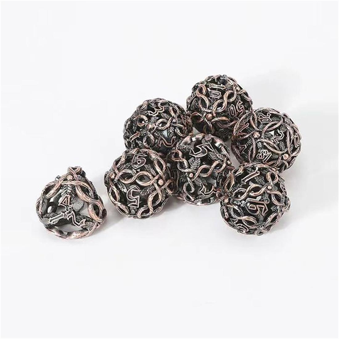 Hollow Vine Orb Metal Dice Set
