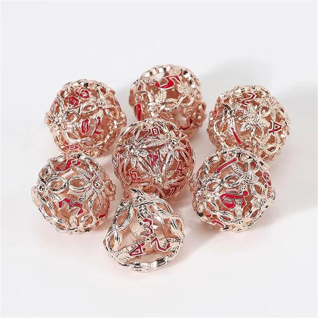 Hollow Vine Orb Metal Dice Set detail 4