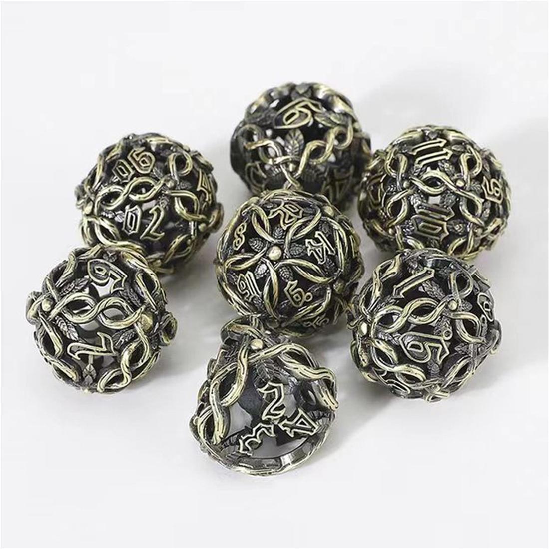 Hollow Vine Orb Metal Dice Set detail 5