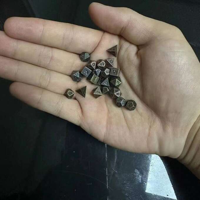 Miniature Metal Dice Set