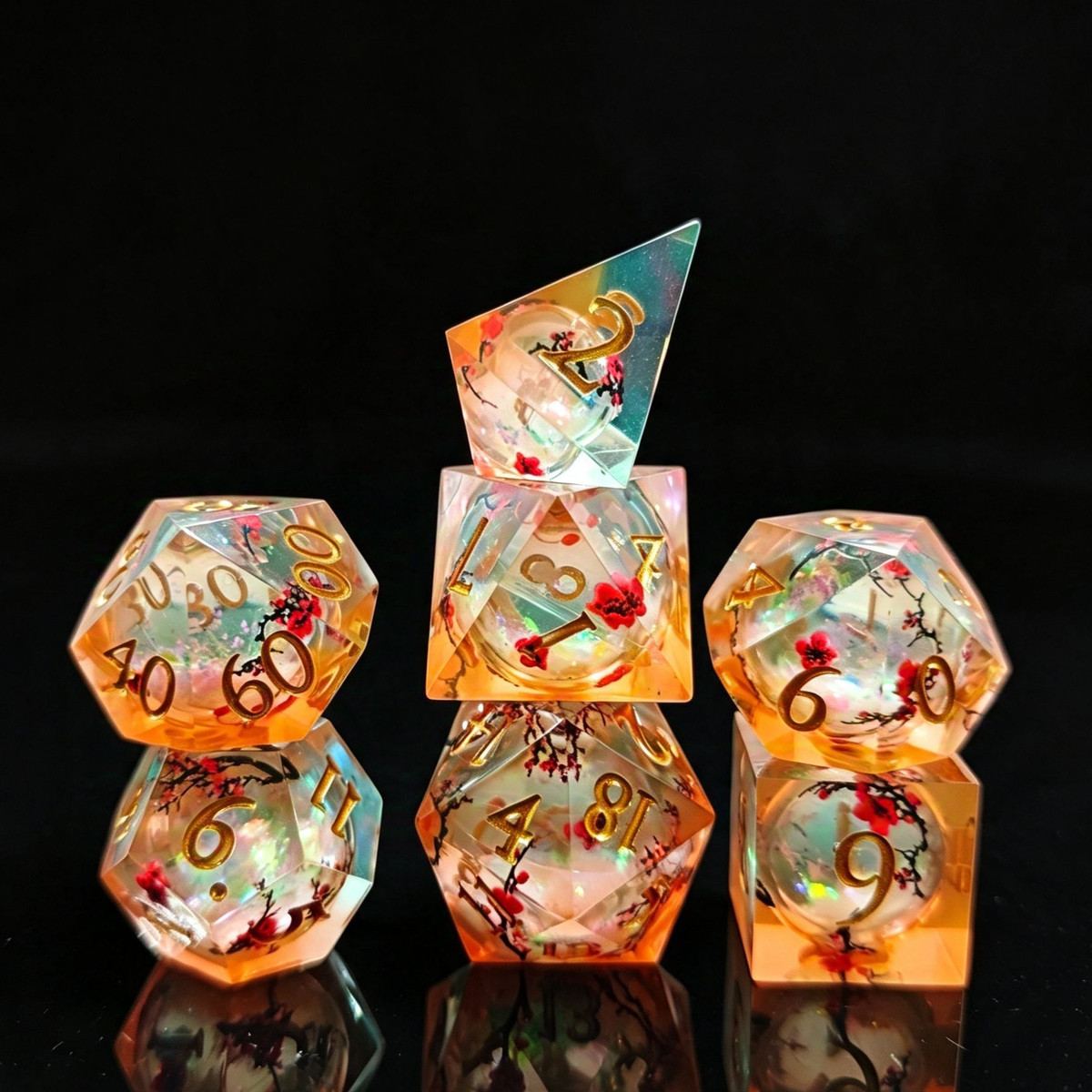 Autumn Koi Inclusion Resin Dice Set