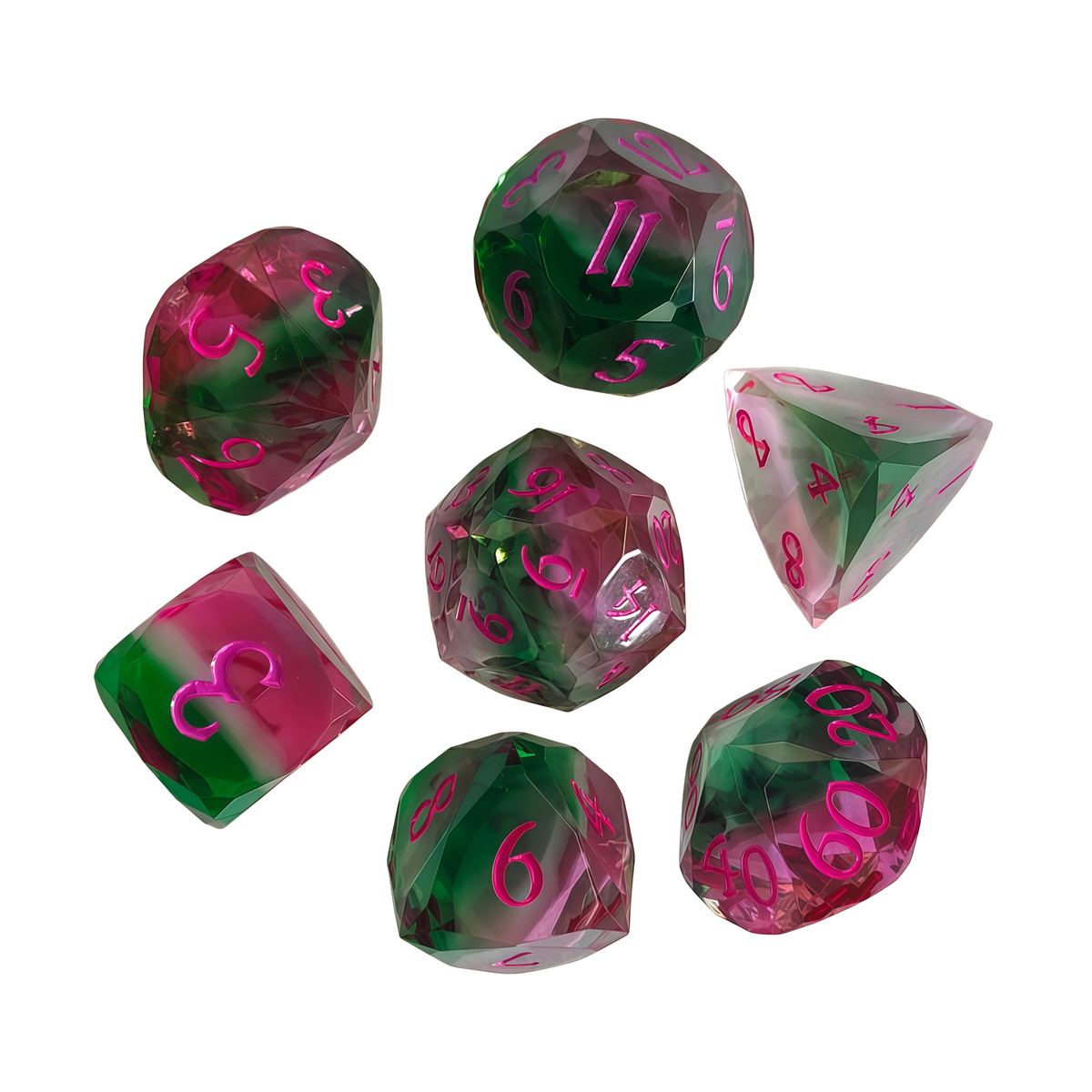 Cut-Face Foil Resin Dice Collection detail 2