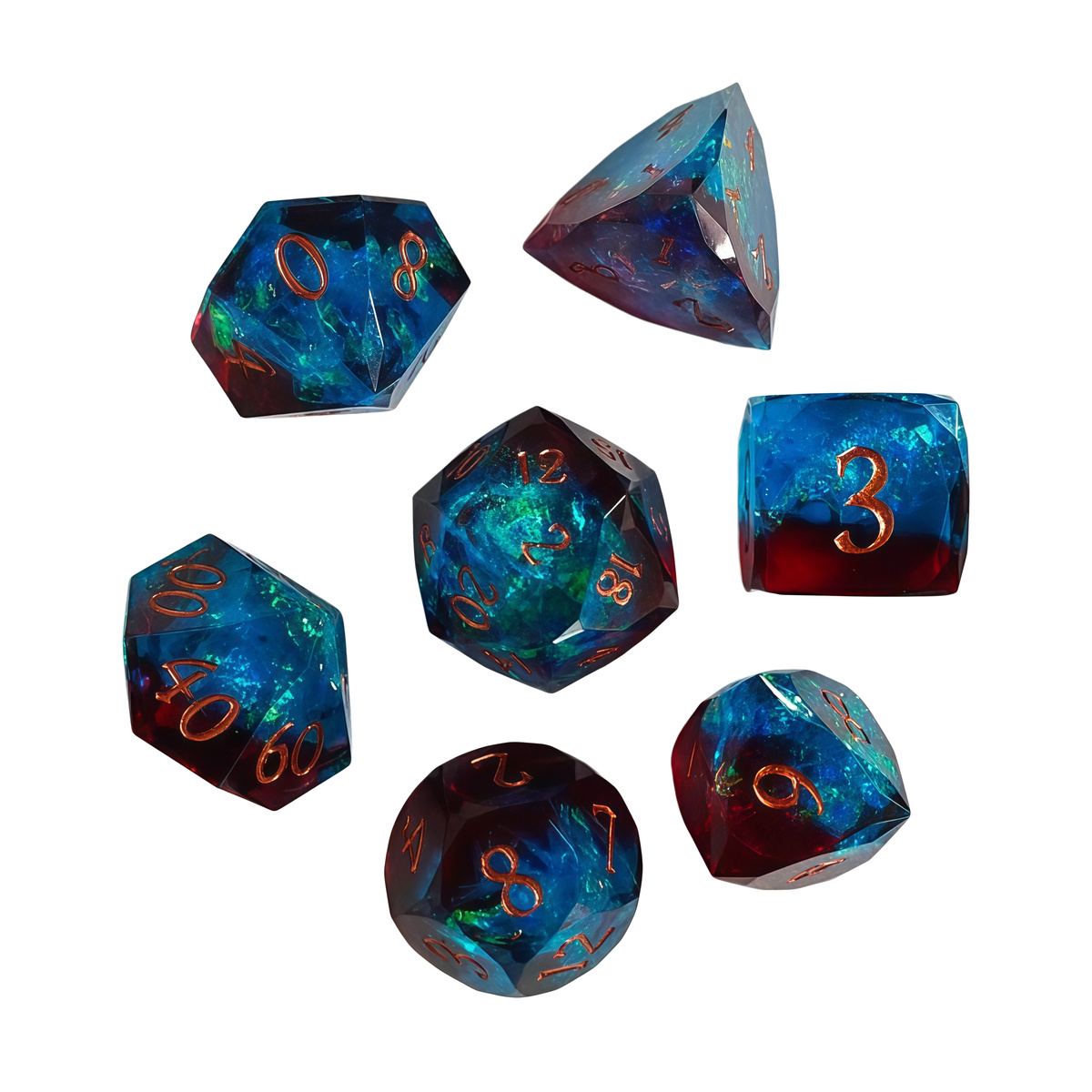 Cut-Face Foil Resin Dice Collection detail 3