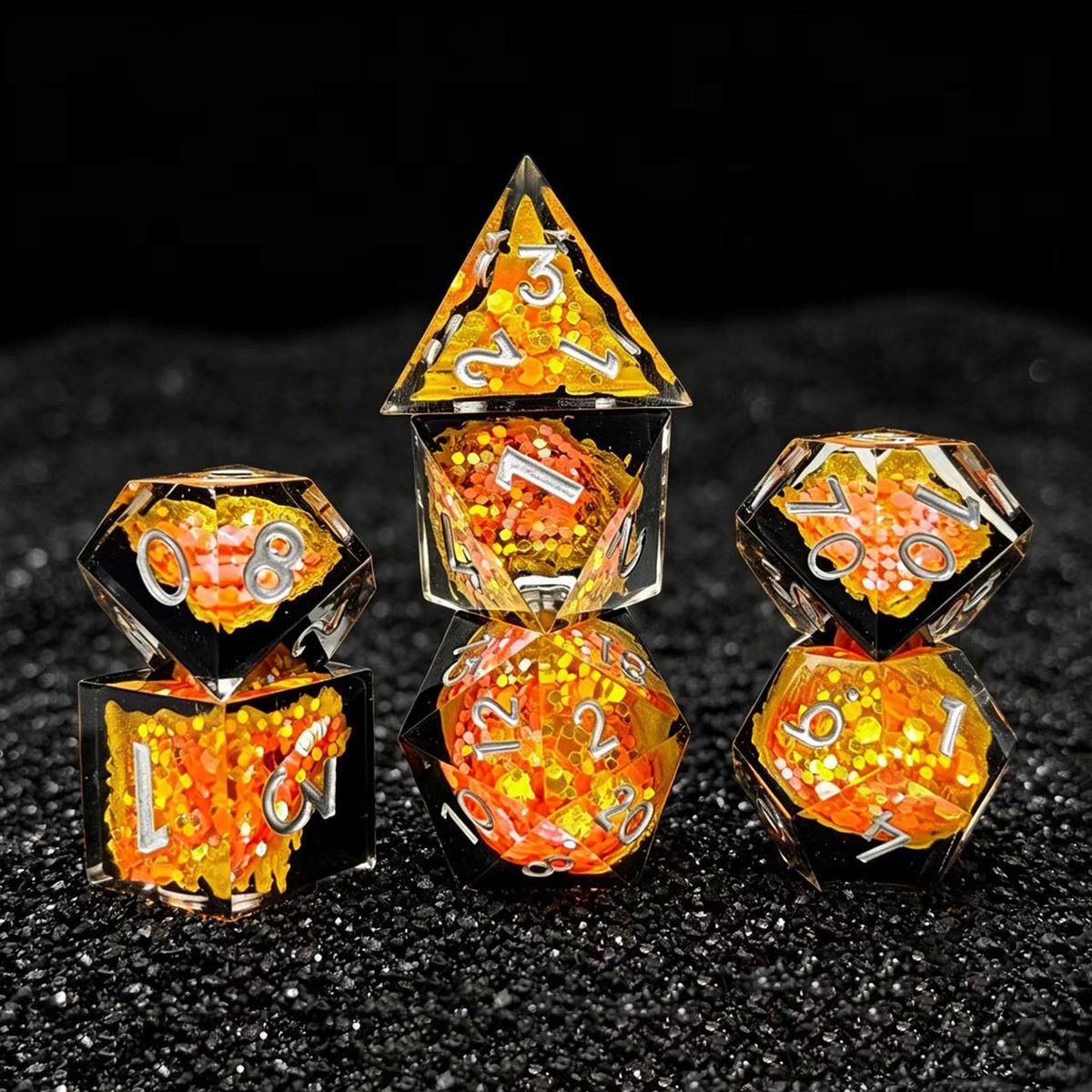 Mechanical Gear Core Resin Dice Set photo 9