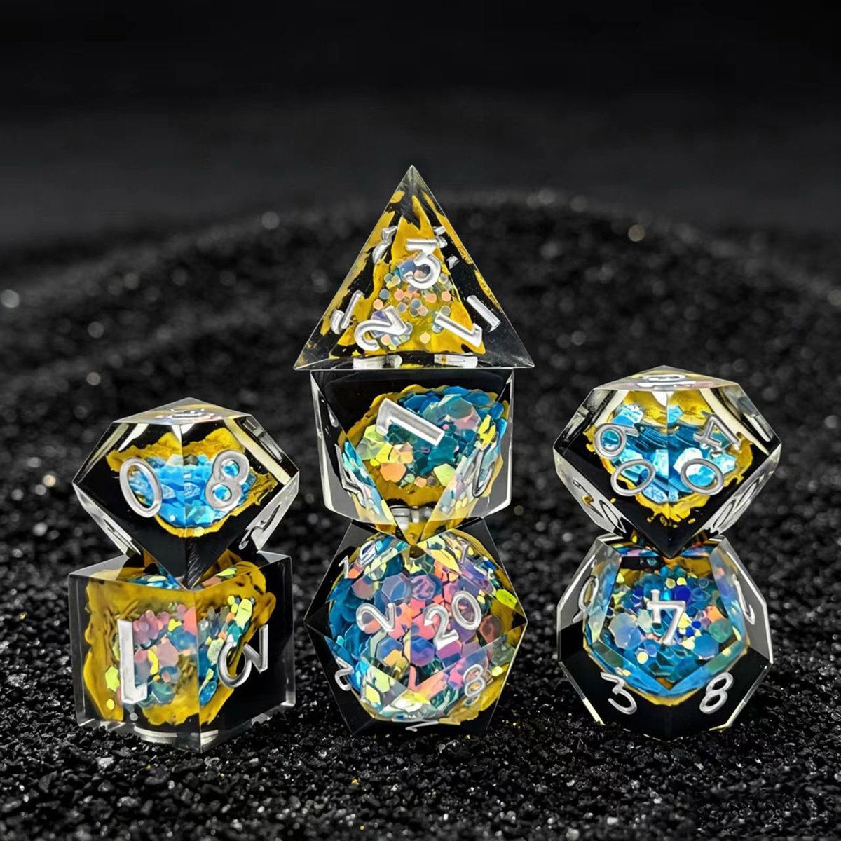 Mechanical Gear Core Resin Dice Set photo 10