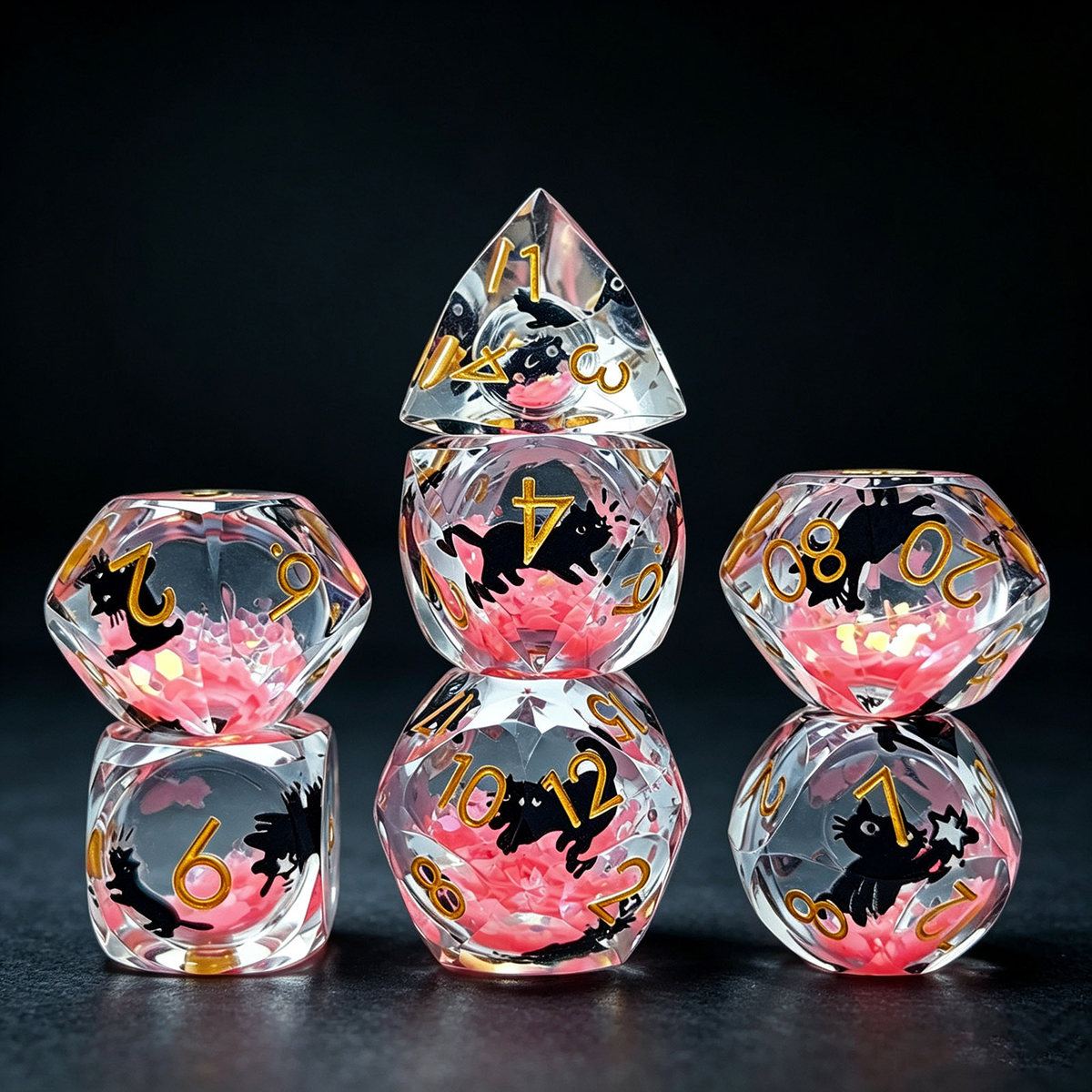 Koi Pond Clear Resin Dice Set