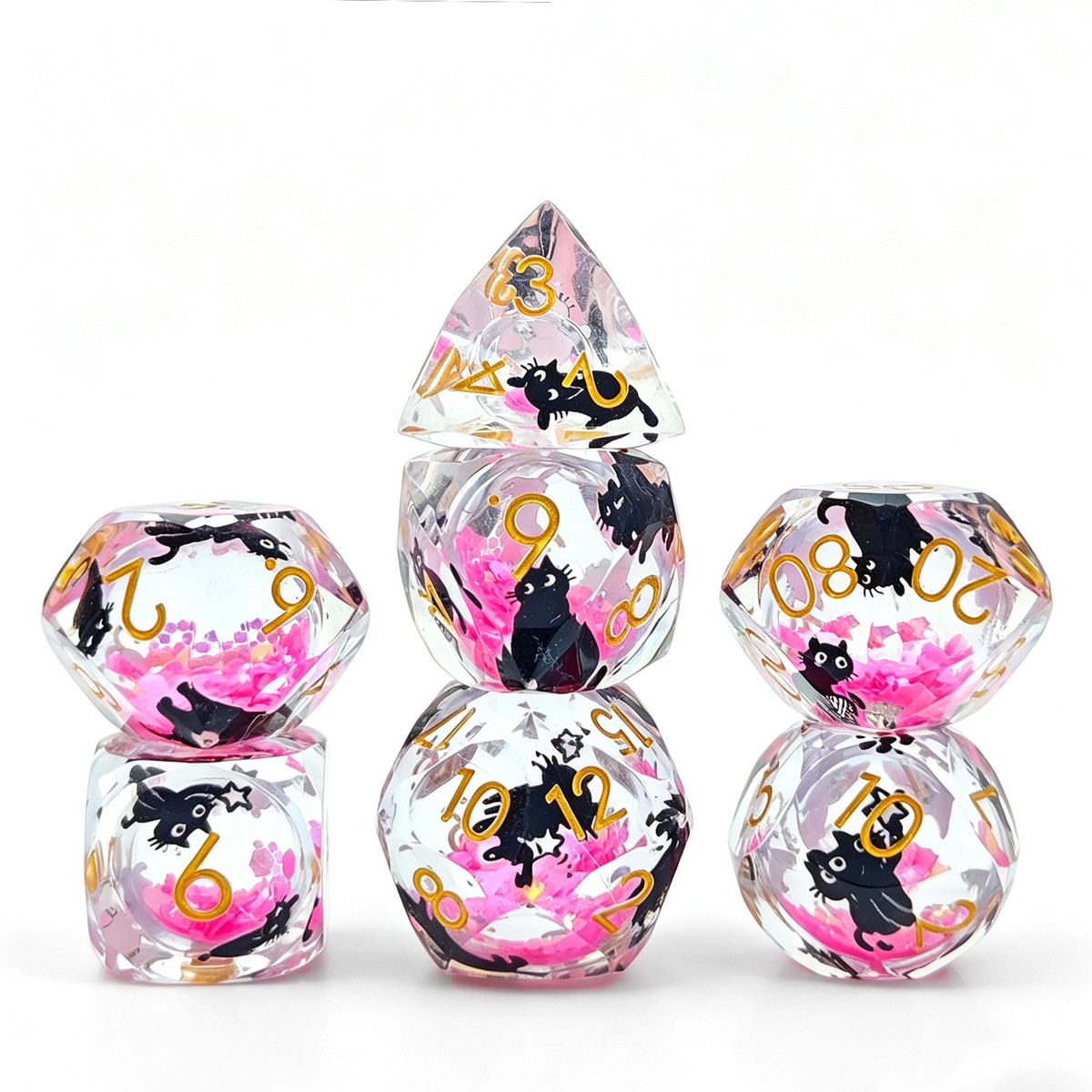 Koi Pond Clear Resin Dice Set detail 2