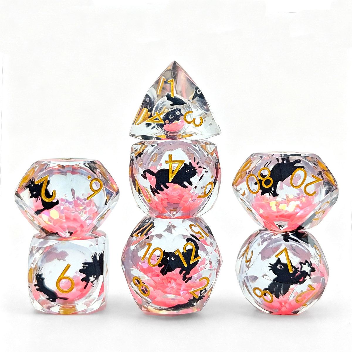 Koi Pond Clear Resin Dice Set detail 4
