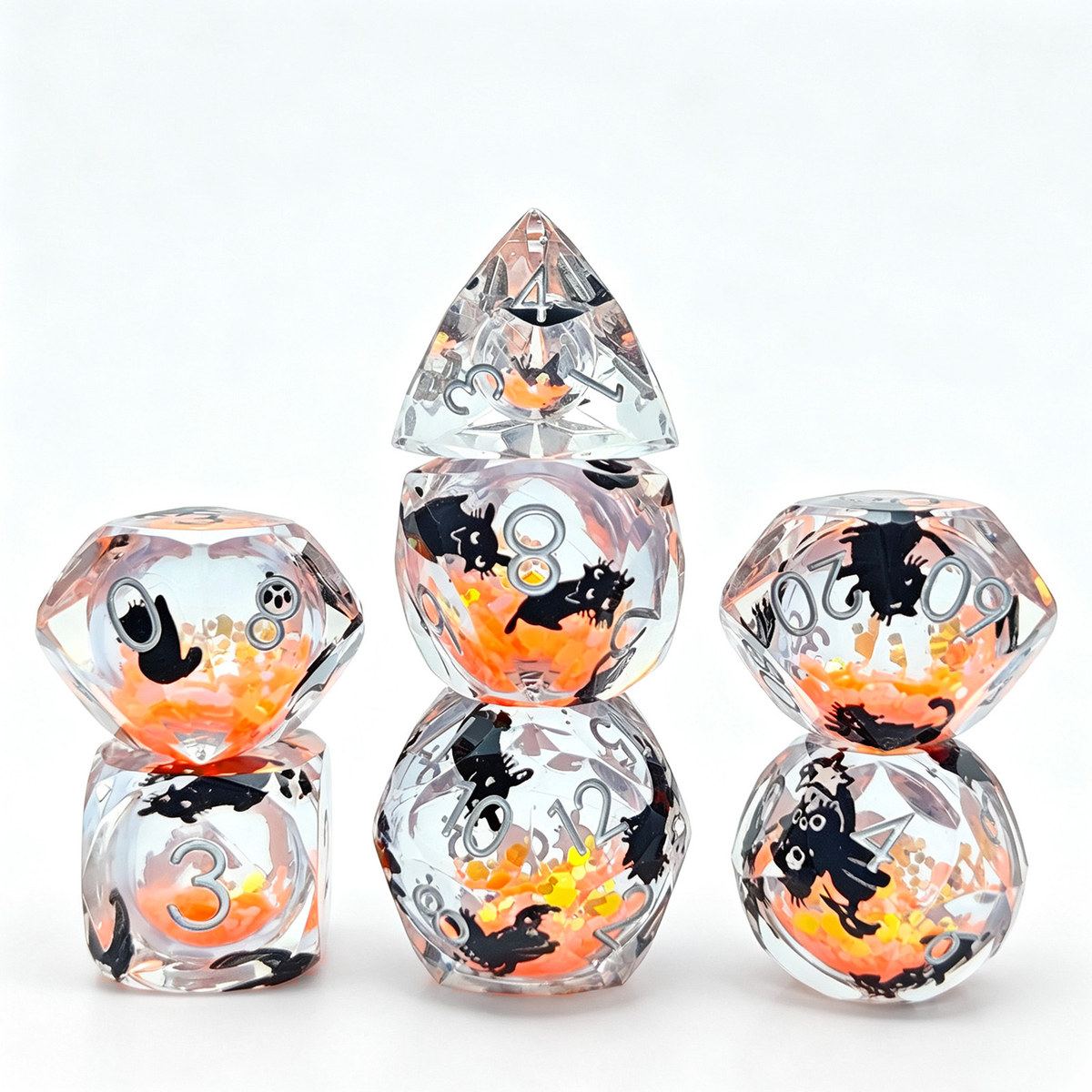Koi Pond Clear Resin Dice Set detail 5
