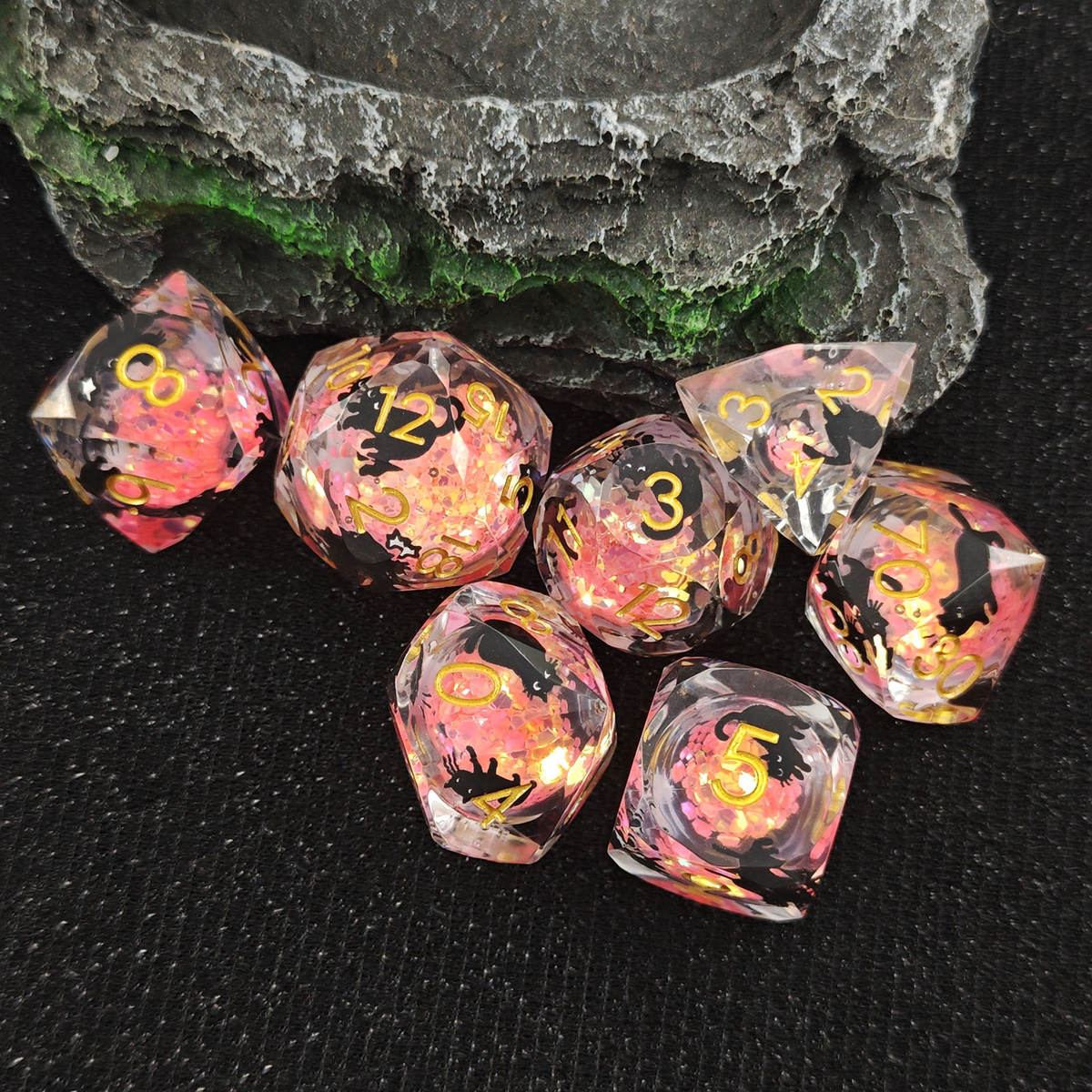 Koi Pond Clear Resin Dice Set detail 6