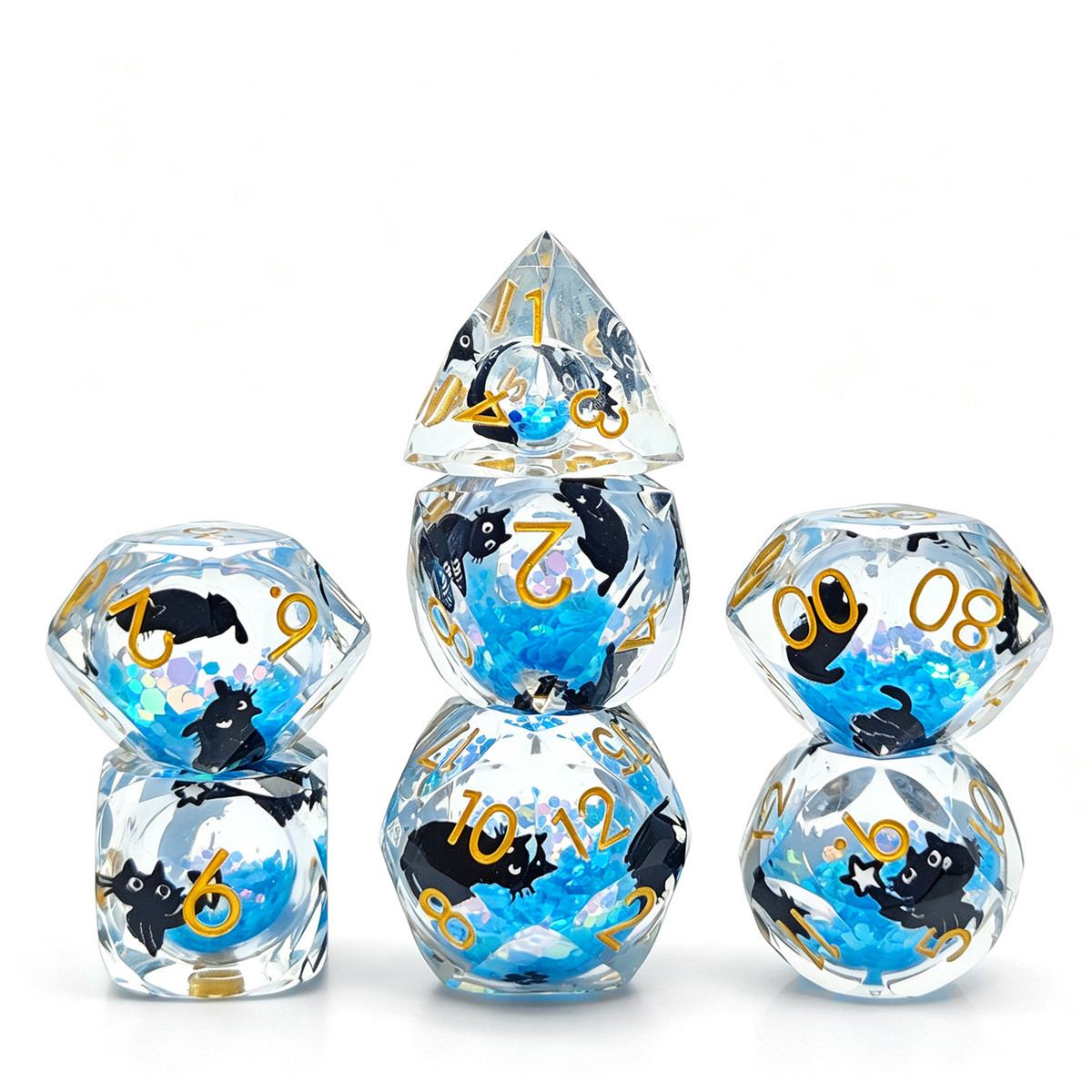 Koi Pond Clear Resin Dice Set detail 8